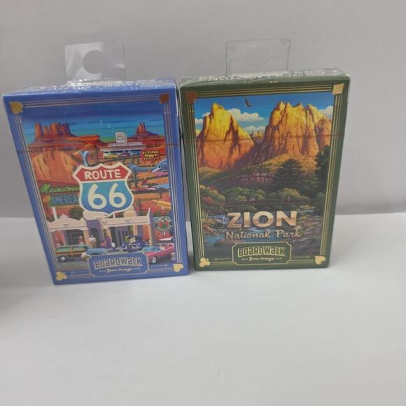 Lot Of 2 Puzzles Zion National Park, Arches Park 210 Pieces By Boardwalk + Cards - Picture 5 of 6